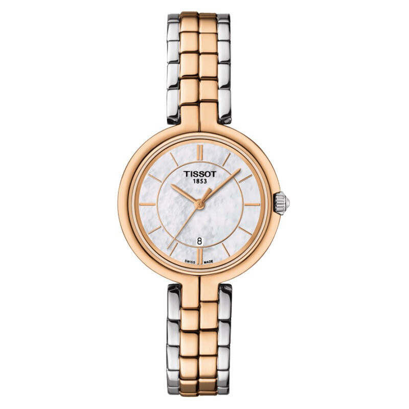 天梭(TISSOT)瑞士手表 弗拉明戈系列钢带防水石英女表 T094.210.22.111.00