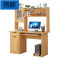 别颖代台式书桌简约电脑桌子台式家用写字桌简易办公桌书架组合 枫樱木色