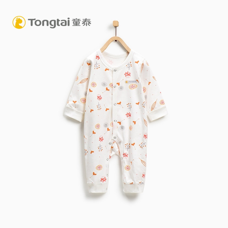 童泰TONGTAI婴幼儿内衣纯棉0-1岁连体内衣1-2岁宝宝对开哈衣爬服婴幼儿通用90cm