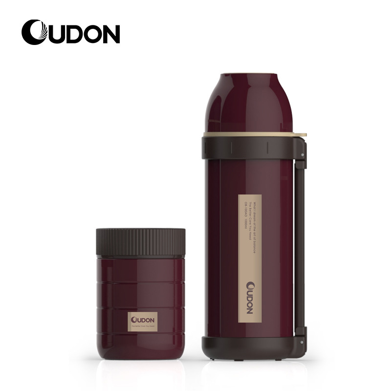OUDON 贝西系列保温杯套装 OS-48100 枣红色