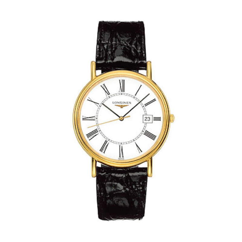 浪琴(Longines)手表瑰丽系列时尚石英休闲男表L4.790.4.11.6 L4.790.2.11.2罗马金色皮带