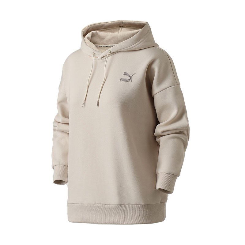 PUMA彪马女装连帽休闲卫衣运动服577683 S 57768397桦木色