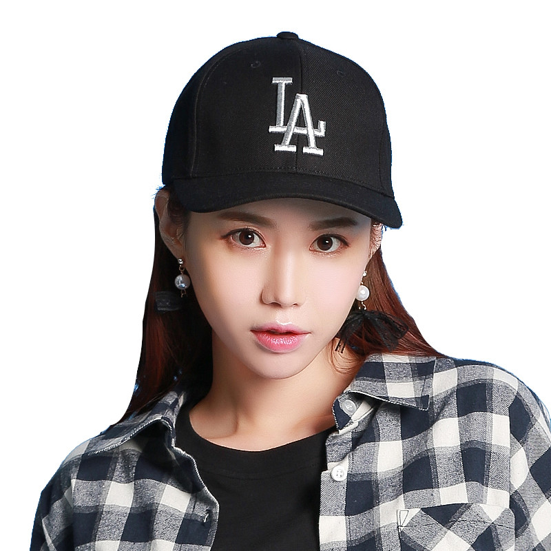 MLB 棒球帽LA道奇经典黑色银标男女款鸭舌帽旅游休闲帽子 32CPIG741-07M-2 黑色银标无侧标LA