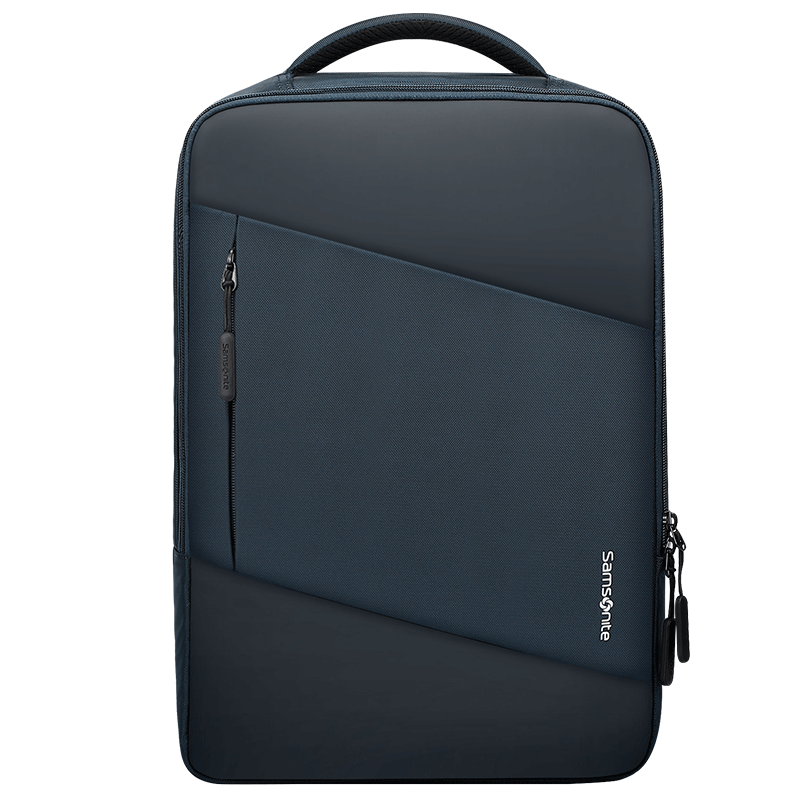 新秀丽samsonite双肩包背包 商务休闲书包笔记本包 苹果电脑包15.6英寸 蓝色