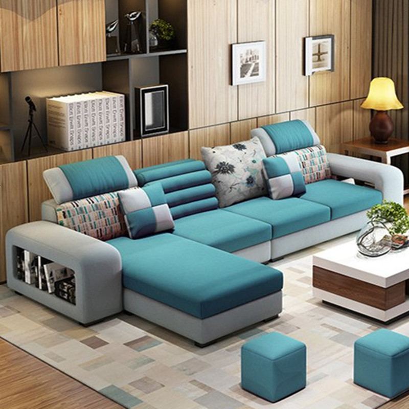 布艺沙发客厅整装科技免洗布小户型家具现代简约经济型三防布沙发_938