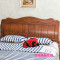 实木床头板简约现代1.8米1.5米双人床头中式2床靠背橡木白茬定制 其他_红色