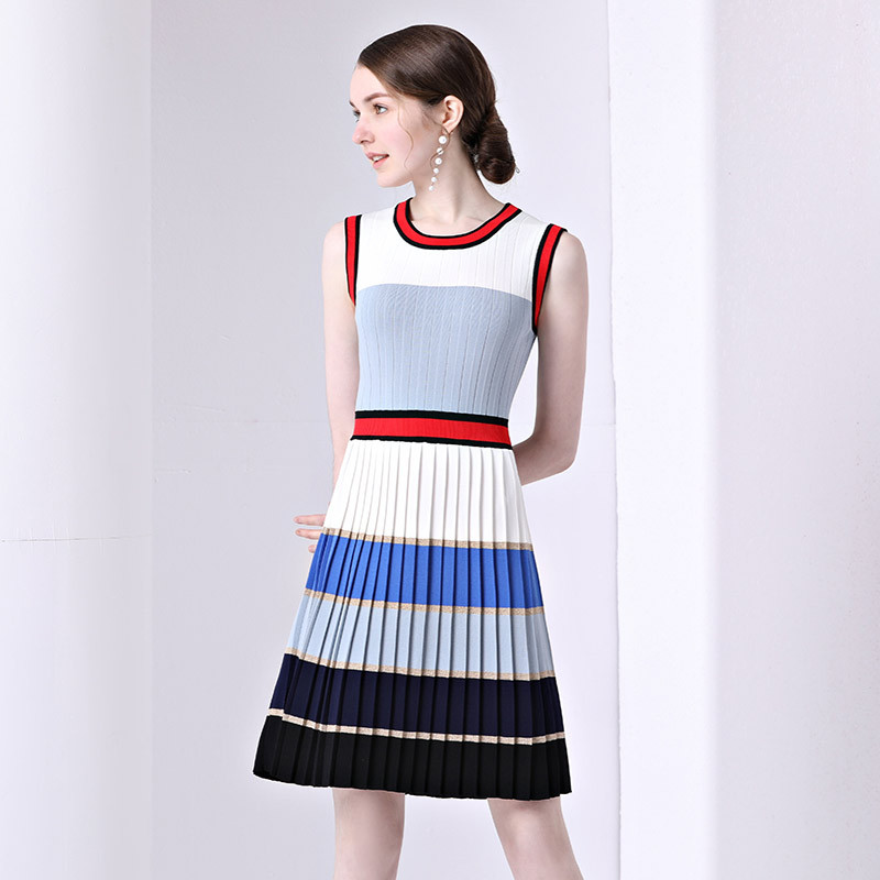 2018夏装新品连衣裙 条纹 L