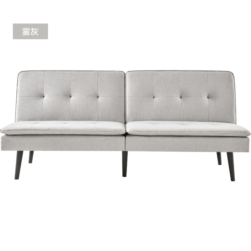 小米生态链8H Smile北欧风双人沙发床小户型可折叠客厅多功能两用布艺沙发BC1 雾灰