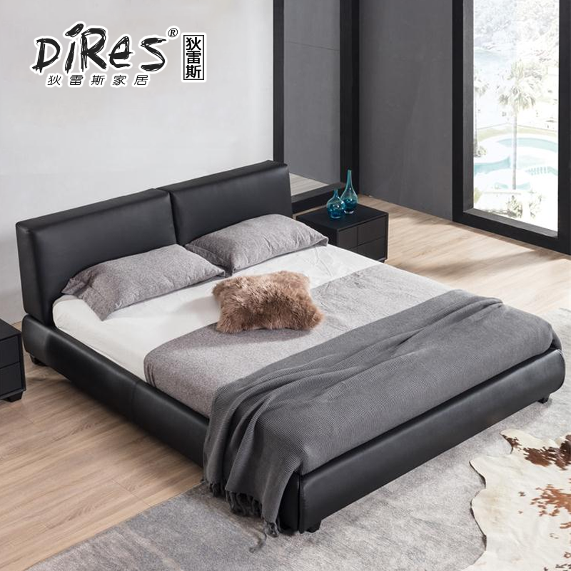 狄雷斯DILEISI 床 MS984P 1.8M【标准版】实木框架单床+床头柜*2