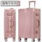 复古直角铝框拉杆箱26旅行箱万向轮24学生行李箱密码登机男女20寸_21 22寸【德国工艺‖终身保修】 直角铝框款-玫瑰金