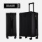 复古直角铝框拉杆箱26旅行箱万向轮24学生行李箱密码登机男女20寸_21 29寸【德国工艺‖终身保修】 直角拉链款-睿智黑