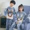[促销]秋冬季儿童睡衣加厚女孩法兰绒童装珊瑚绒家居服小孩睡衣男女童_1 10#建议身高105-115厘米 萌绒套装#白云