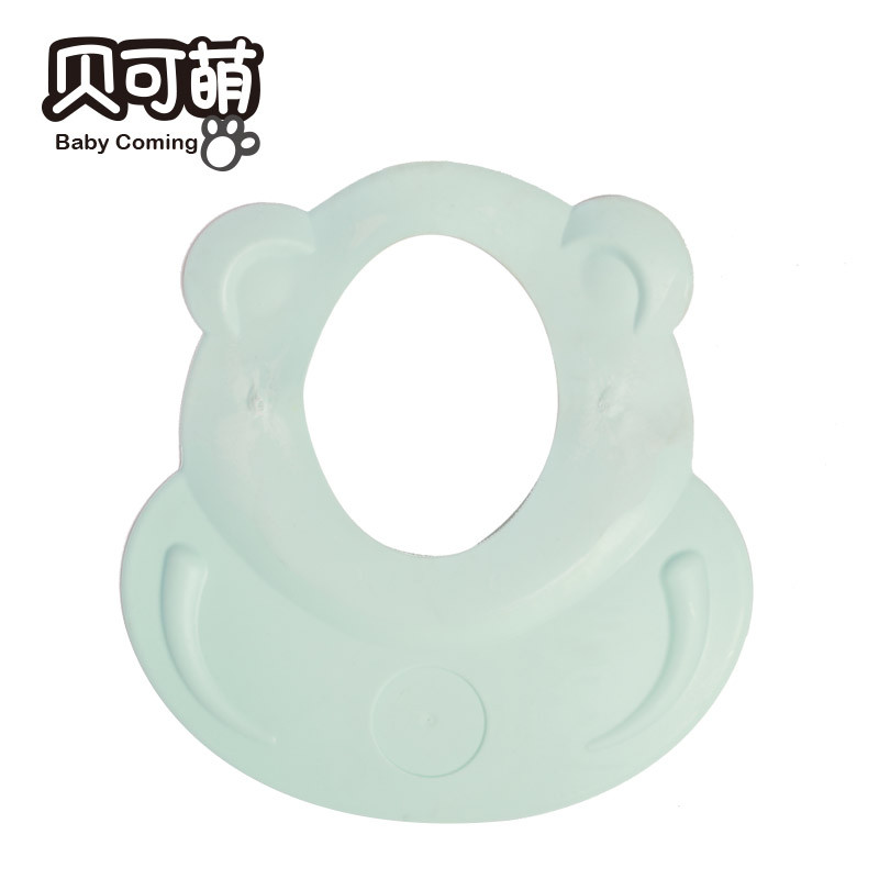 贝可萌（Baby Coming）儿童浴帽（绿色） 宝宝洗头帽 防水护耳宝宝洗澡帽