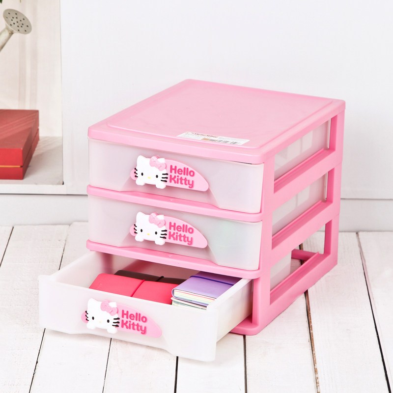 hellokitty卡通塑料文具小物抽屉式桌面收纳盒KCA-421_4 KCA-430