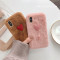 爱心毛绒壳8plus苹果x手机壳XSMax/XR/iPhoneX/7p/6女iphone iPhoneXSMax棕色