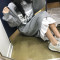 韩国东大2018秋冬新款假两件拼接卫衣裙宽松加绒中长款连衣裙女 均码 紫色