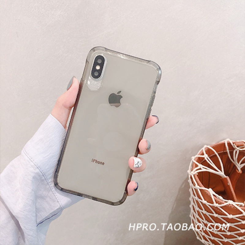 透明防摔6s苹果x手机壳XSMax/XR/iPhoneX/8plus/7p女款iphon_4 iPhoneXSMax深灰