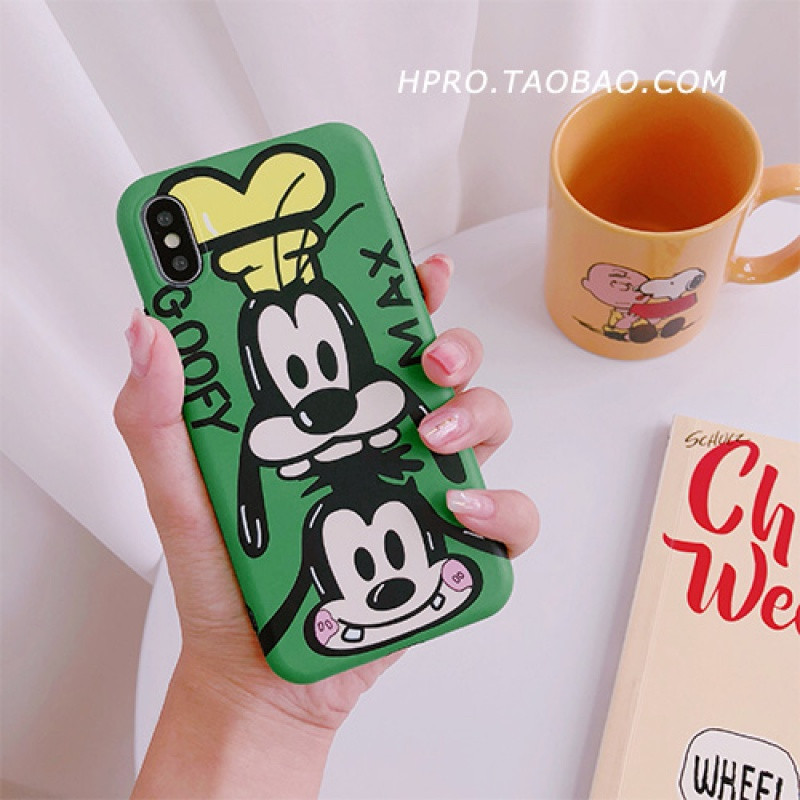 潮牌网红卡通6splus苹果x手机壳XS/XR/Max/iPhone8plus/7女款硅胶_4 iPhoneX/XS绿色狗狗