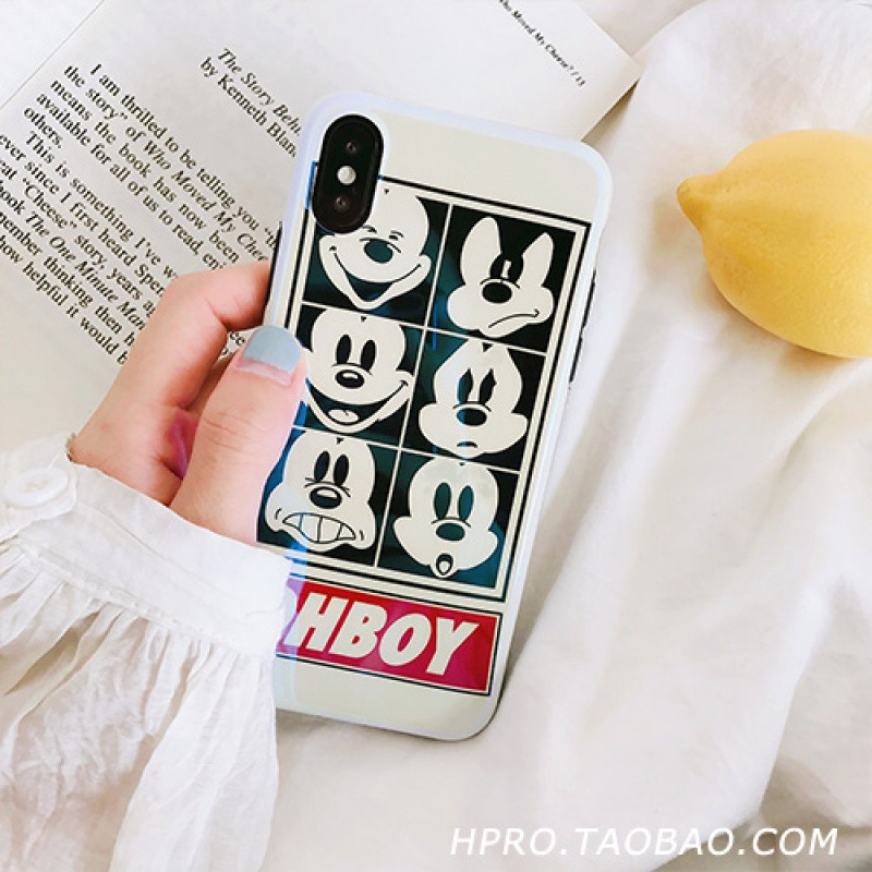 卡通表情包6splus苹果x手机壳XS/XR/Max/iPhone8plus/7女款硅胶套 7plus/8plus白底
