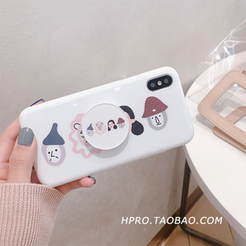 韩风软壳6s苹果x手机壳XSMax/XR/iPhoneX/8plus/7p/6女ipho_2 iPhone7/8四小+送支架