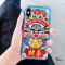 猪年卡通财神爷XS苹果7plus手机壳iPhoneXmax可爱创意X软壳8p女6s 苹果7/8小屏蓝底Q版财神爷财来招财进宝IMD软壳