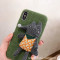 韩风立体布艺小狐狸公仔6splus苹果x手机壳iPhone7/8plus棉麻软壳_1 苹果X芥末黄棉麻小狐狸