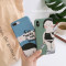 ins夏日女孩XSMax/XR苹果X手机壳iPhoneX/6s/7/8Plus女款iph 6plus/6splus蓝底举手