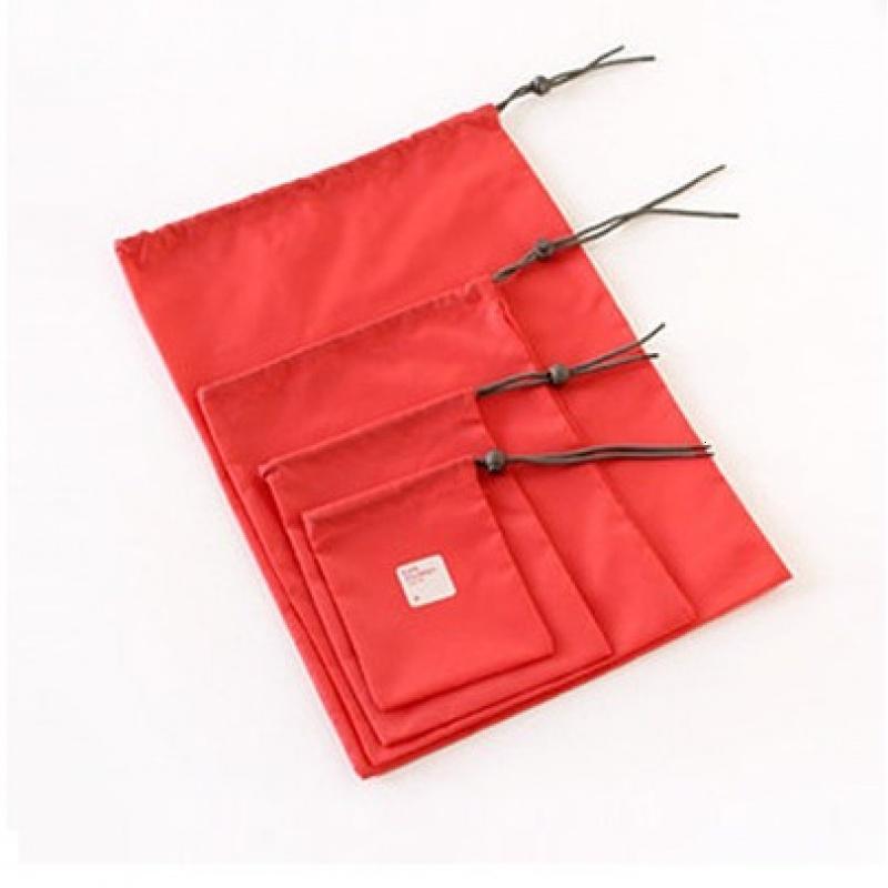 旅游户外衣物防水收纳袋出差旅行收纳袋整理包行李箱衣服收纳包_4 玫红色