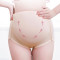 高腰孕妇内裤怀孕期棉裤头女内衣2-6个月4-7棉托腹简约小清新 孕产妇服饰 孕产妇内裤 M 日系纯色组：虾红色+浅粉色+肤色