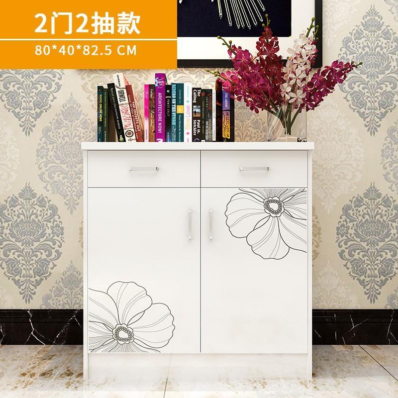 现代简约餐边柜储物柜厨房橱柜碗柜简易茶水柜客厅收纳柜餐柜烤漆_728_292 C-2格桑淡彩_双_