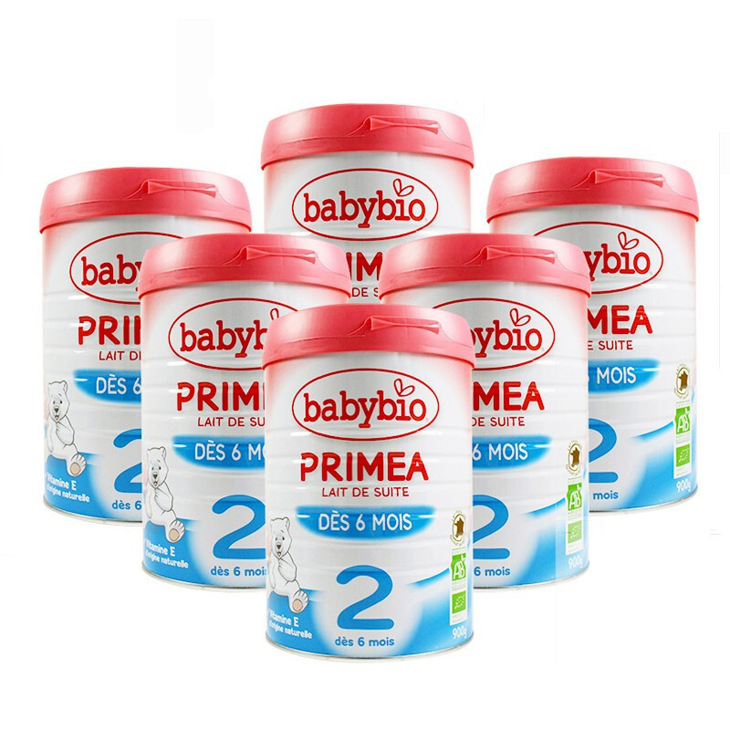 法国 Babybio伴宝乐 有机配方奶粉 标准2段（6-12个月）900g 6罐装