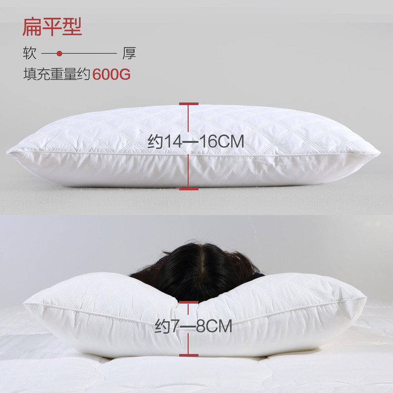 乐悠全棉抗菌枕适中型/扁平型/加厚型 48cm×74cm 乐悠全棉抗菌枕(扁平型)
