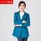 清仓2018春夏新款女装西装领2粒扣羊毛呢子外套大衣女妈妈0805_3 L 蓝色