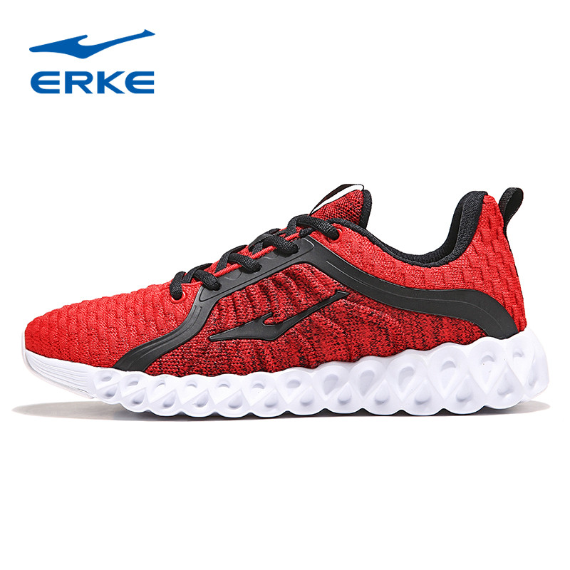 鸿星尔克（ERKE）男鞋运动鞋跑步鞋舒适新款轻便耐磨防滑减震男运动跑鞋51118420172 大红/正黑 42码