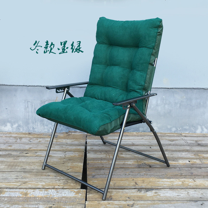 午睡椅办公室午休椅折叠躺椅家用电脑椅宿舍靠背椅子简易办公椅_473_709 墨绿色_冬款