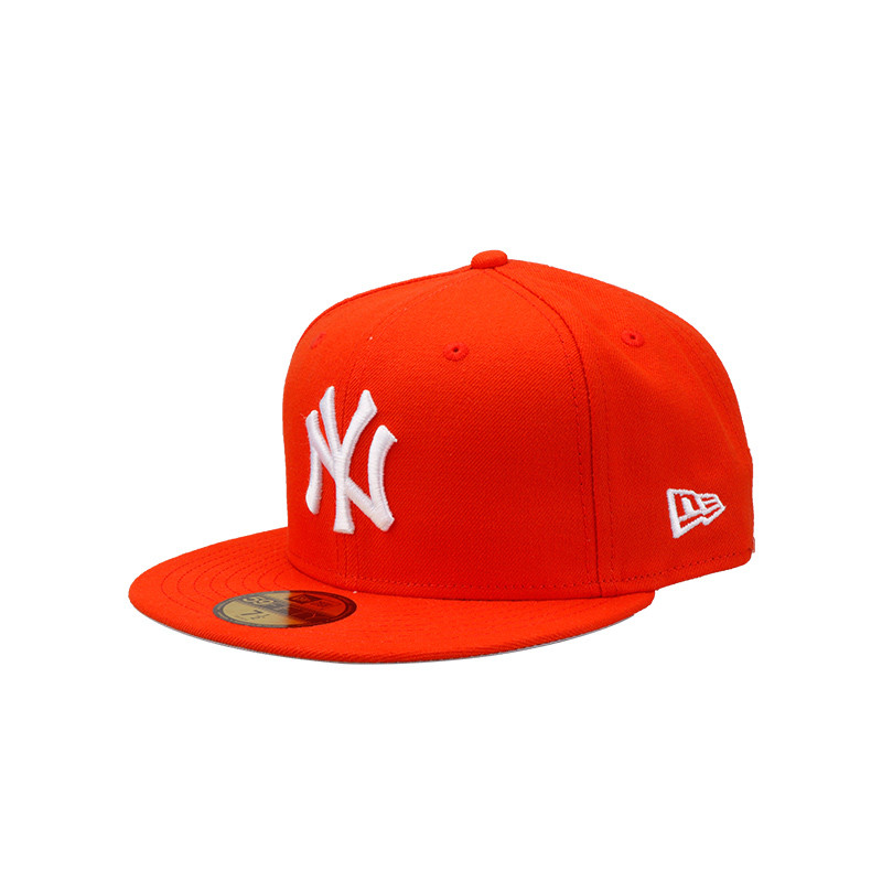 MLB美职棒棒球帽时尚潮流平檐帽 橘色（59.6）