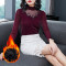 无畏衣衣2020新款女冬装韩版长袖加厚蕾丝衫女加绒打底衫上衣内搭洋气保暖雪纺小衫 638136(蕉糖常规) XXL