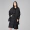 sdeer圣迪奥女2018冬装气质保暖长款两件套披肩+羽绒服_2 S 91/黑色