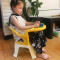 儿童椅宝宝小椅子塑料靠背椅叫叫椅小板凳幼儿园小凳子带餐盘可选_755_410 绿白(单品)