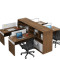 木质职员办公桌员工桌电桌椅组合屏风工作位卡座隔断职员桌 配套办公椅