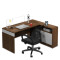 木质职员办公桌员工桌电桌椅组合屏风工作位卡座隔断职员桌 1.2*0.6+高柜(双人位)+椅