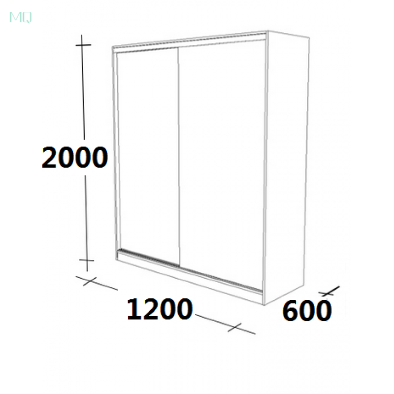 衣柜推拉简约现代实木2整体经济型移滑板式卧室组装定制宽1.6主柜+顶柜2 宽1.2米主柜(备注颜色和型号)