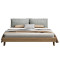 北欧全实木现代简约小户型1.5m1.8米双人婚床日式主卧家具 实木床+床头柜*2+乳胶床垫