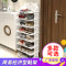 口简易经济型鞋柜省空间可叠高收纳架侧面可插鞋可爱儿童小鞋架_432_103 小熊九层大号141高x47宽x25深