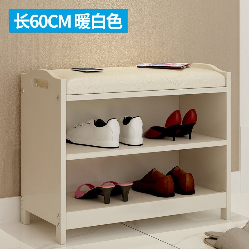 鞋架简易家用特价经济型防尘收纳架子多层组装简约现代鞋柜多功能_460_840 003暖白长60