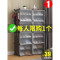 隔层鞋柜简约现代经济型省空间家用收纳多功能防尘组装家里人鞋架_722_90 1列10层【磨砂_】