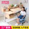 儿童学习桌小学生书桌实木 写字桌椅套装可升降课桌_134_80 120-2+G5-1绿色