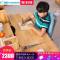 儿童学习桌书桌学生写字桌椅套装小学生实木写字桌课桌可升降_425_495 第八代护脊学习桌+8A学习椅圆背粉色有脚踏