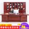 高档2.4米2.8米大班台油漆老板桌扇形总裁台经理桌贴实木皮办公台_771_677 配套书柜0.8米（两_）
