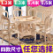 大理石餐桌欧式餐桌椅组合现代简约小户型圆桌实木美式吃饭桌子_910_947 套餐一